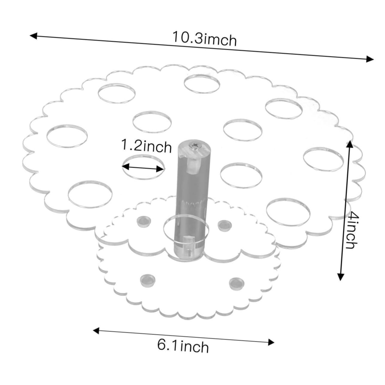 Unomor 12 Acrylic Ice Cream Holder Cone Stand Chocolate Ice Cream Cone Cupcake Holder Ice Cream Stand Cone Holder Easel Stand for Display Cupcake Display Stand Ice Cream Cone Cake