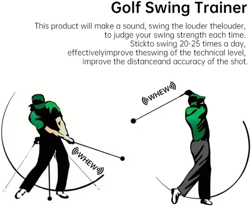 LANGWEI Golf Training Aid, Golf Swing Trainer, Hollow Ball Swing Practice Stick Impact Stick for Train Swing Speed, Rhythm, Power