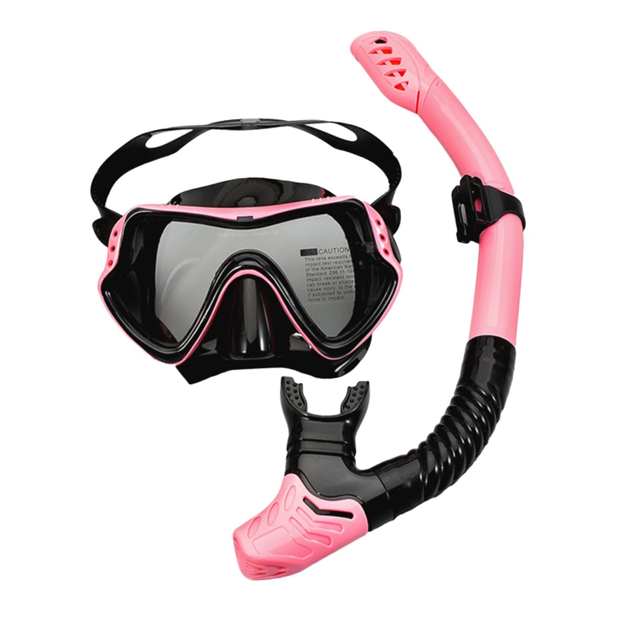 Gafas de Snorkel Rosa de Silicona para Niño Diseño Ventana | Tubo de Respiración Incluido, Orificios de Drenaje Unidireccionales, Cinta Elástica de Alta Tensión