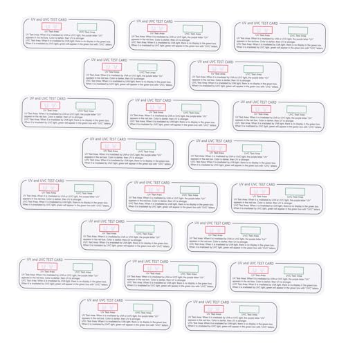 PLAFOPE 20 Pack Uvc Test Papers Light Tester Cards for Uva Uvc Detection Easy to Use Light Intensity Measurement Cards