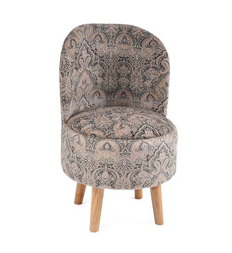 Image of SR Printed Ottoman Pouffes Chair Stool for Living Room Furniture Sitting Dressing Table Pouf Sofa Puffy Stool Room, Pouffes for Sitting Foot Rest, (18x32 Inch, Coffee)