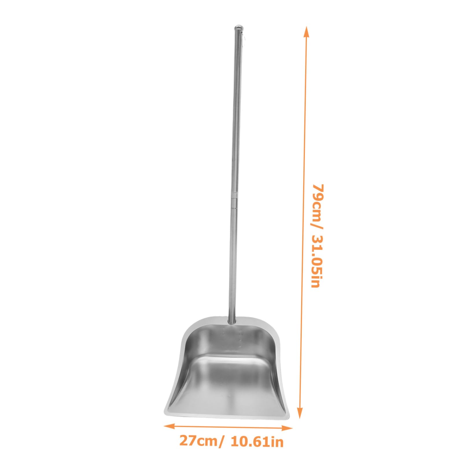 AUTSUPPL 1 Set Stainless Steel Dustpan Stand up Dustpan Cleaning Upright Dustpan Commercial Dust Pan Lobby Dustpan Convenient Dustpan Kit Office Broom Vertical Broom Kitchen Broom Plastic