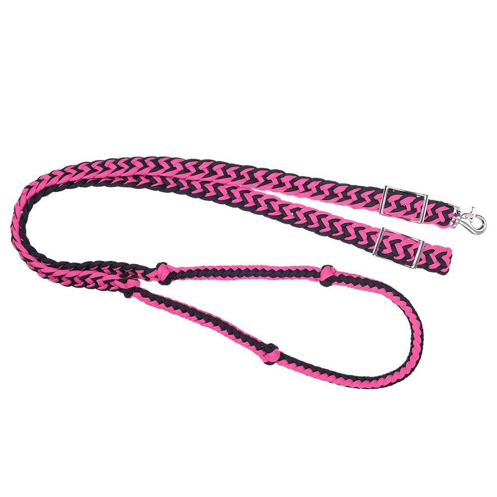 Tough 1 Knotted Cord Roping Reins, Brown, 1" X 8' - Image 4