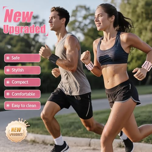Image of BECOJADDE Ankle Weights Set of 2 (1 lb /2 lb /3 lb Each) Adjustable Wrist Weights for Women Men Wearable Arm Leg Weight for Pilates, Running, Walking, Workout, Yoga