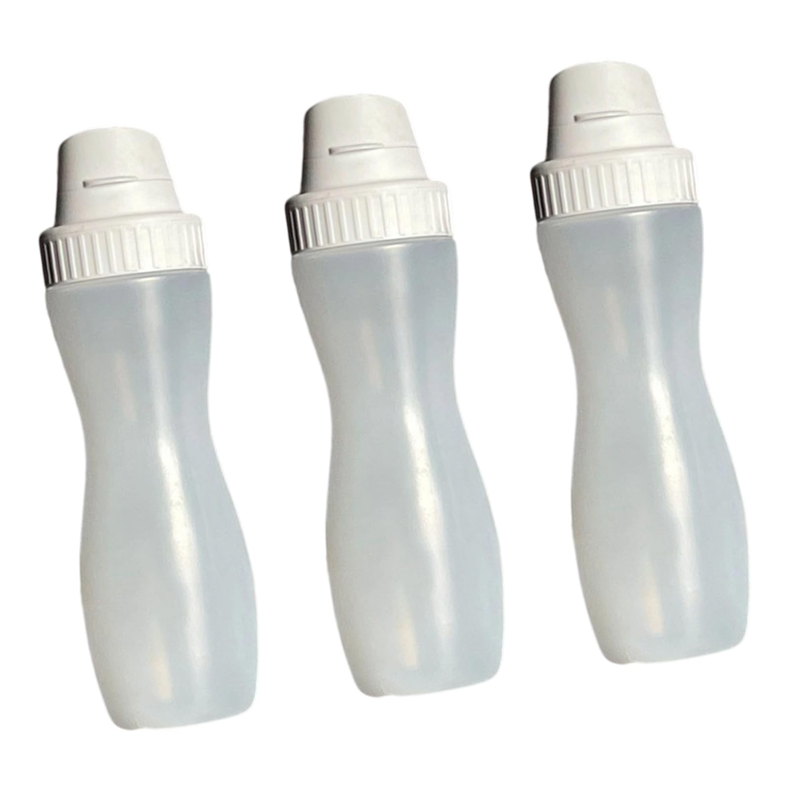 Kangnice 3 Divisions Polystyrene Condiment Bottles 5 Modifiable Hole Tips Impermeable Lid Decontaminate for Cooking Baking Demands BBQ Sauce Squeeze Bottle Set