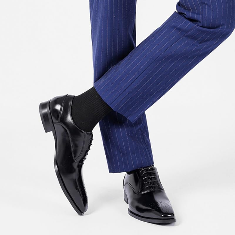 Men's Leather Low Heel Business Dress Shoes Casual Business Oxford Leather Shoes Business Meeting Office Work Shoes2