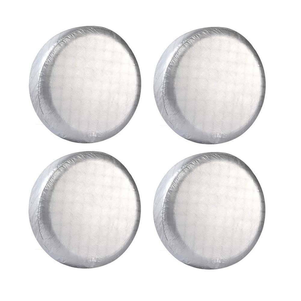 Lot De 4 Housses De Roue De Secours Universelles étanches En Aluminium Coton Protection UV Protection Contre La Neige Pour Camion, Voiture, Camping-car, 19 à 42 Pouces