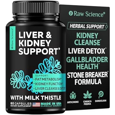 Liver Cleanse Detox & Repair - Milk Thistle, Dandelion Root, Choline, Artichoke Extract for Liver Health - Gallbladder Cleanse & Kidney Support Supplement with Chanca Piedra, Turmeric - 60 Capsules Cover