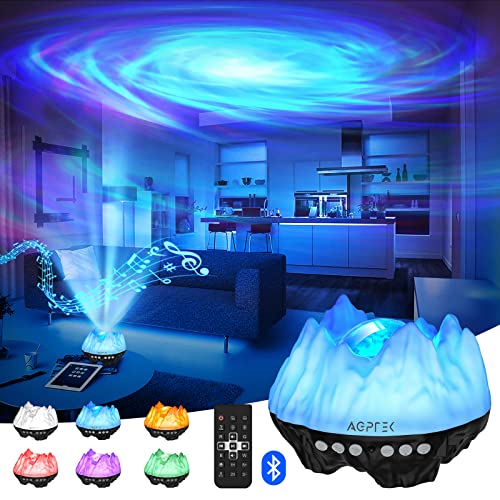 Northern Lights Aurora Projector, Agptek The Largest Coverage Area Galaxy Light Projector For Bedroom With Bluetooth Speaker & White Noise, Led Night Light For Kids Adults, Decor, Party #TOP7