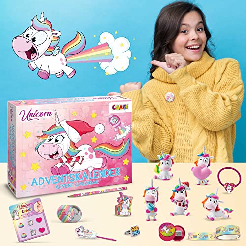 Adventskalender für Kinder mit CRAZE Unicorn Einhorn Spielzeug