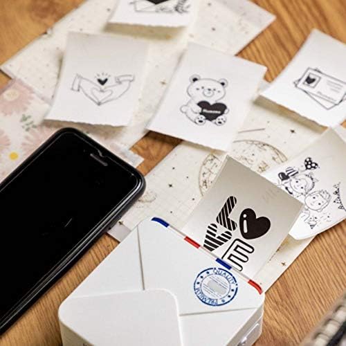 Phomemo M02/M02 Pro/M02S/M03 White Sticker Paper, Black on White Thermal Paper, 50mm x 3.5m, Diameter 30mm, 3-Rolls