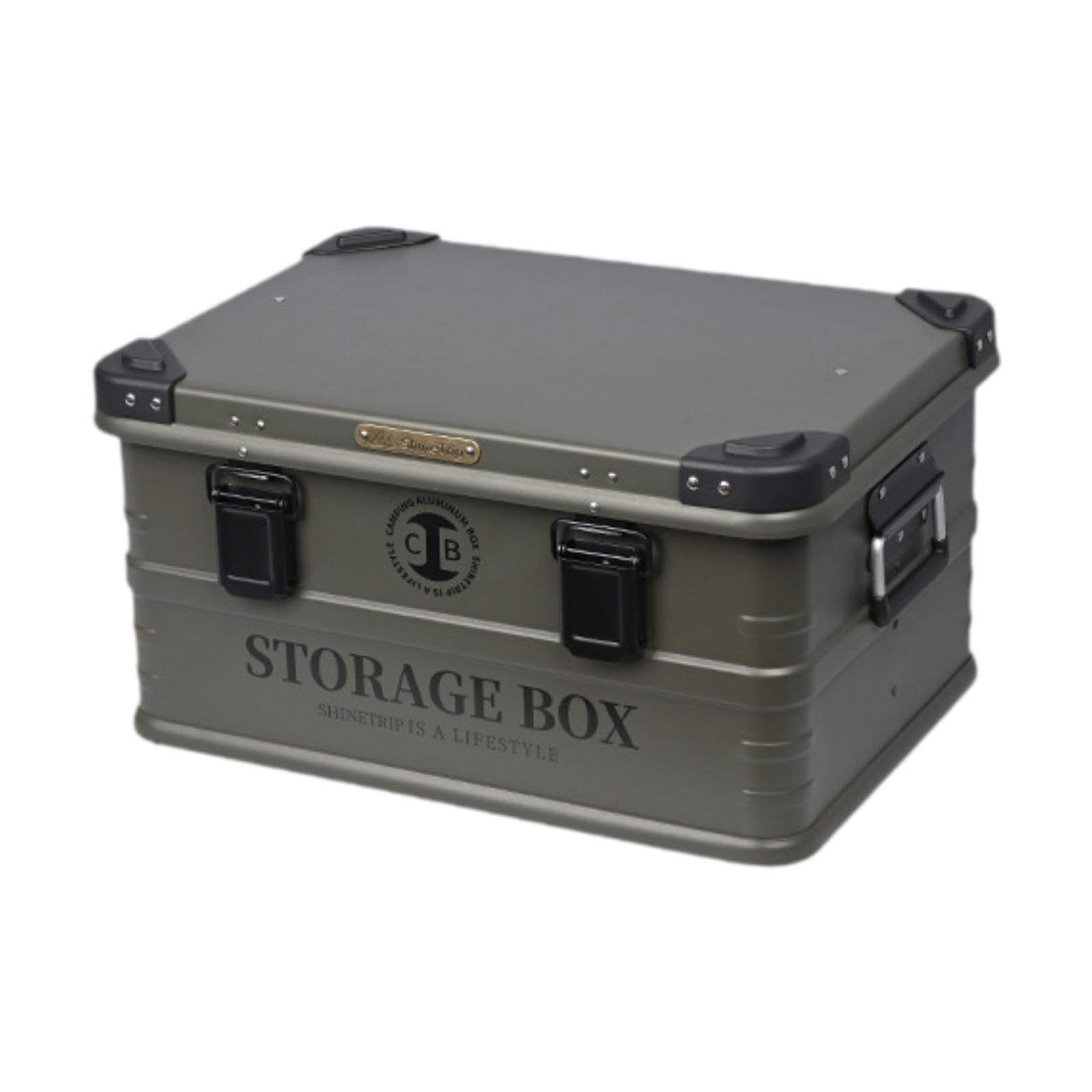 Menolana Storage Box Storage Bin with Handle Multifunctional Container Trunk Organizer for Outdoor Shopping Backpacking Kitchen Garage, M Gray Green