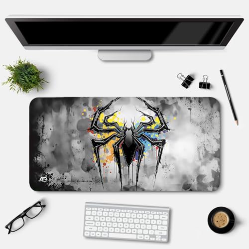 Image of Extended Gaming Mouse Pad for Desk (23x11.5 Inch) - Large Mouse Pad for Office & Home | Non-Slip Rubber Base, Smooth Surface Desk Mat for Laptop, Keyboard & Mouse (Supper Heros Edition) (Multi spy)