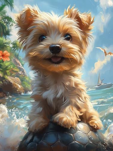 Paint by numbers kits motif chien 40 x 50 cm idee cadeau loisir creatif