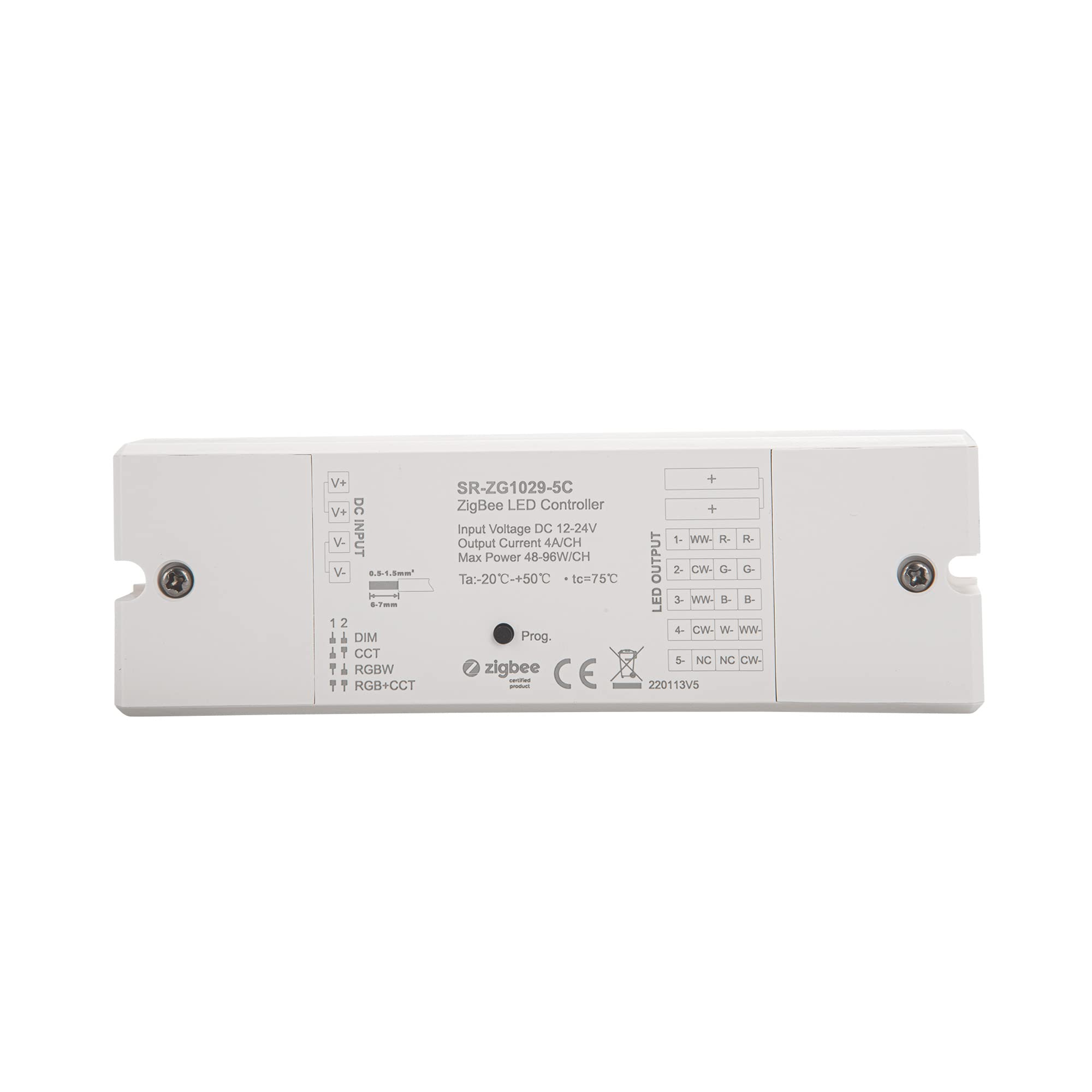 CONNEX Zigbee Dimmer einfarbige/CCT/RGB/RGBW/RGB+CCT 12-36V DC bis 4x5A