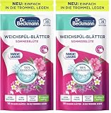 Dr. Beckmann Weichspül-Blätter Sommerblüte – 14 Blätter | Ultra-kompakt, 0% Rückstände, Duftaktiv bei Berührung, bis zu 7 Tage Frische, ideal für Sportwäsche & Handtücher (Packung mit 2)