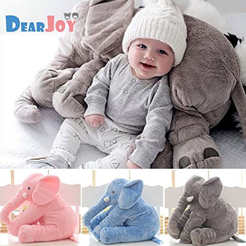 DearJoy Big Size Fibre Filled Stuffed Animal Elephant Soft Toy for Baby of Plush Hugging Pillow Soft Toy for Kids boy Girl Birthday Gift (60 cm, Grey Color) (Image - 3)