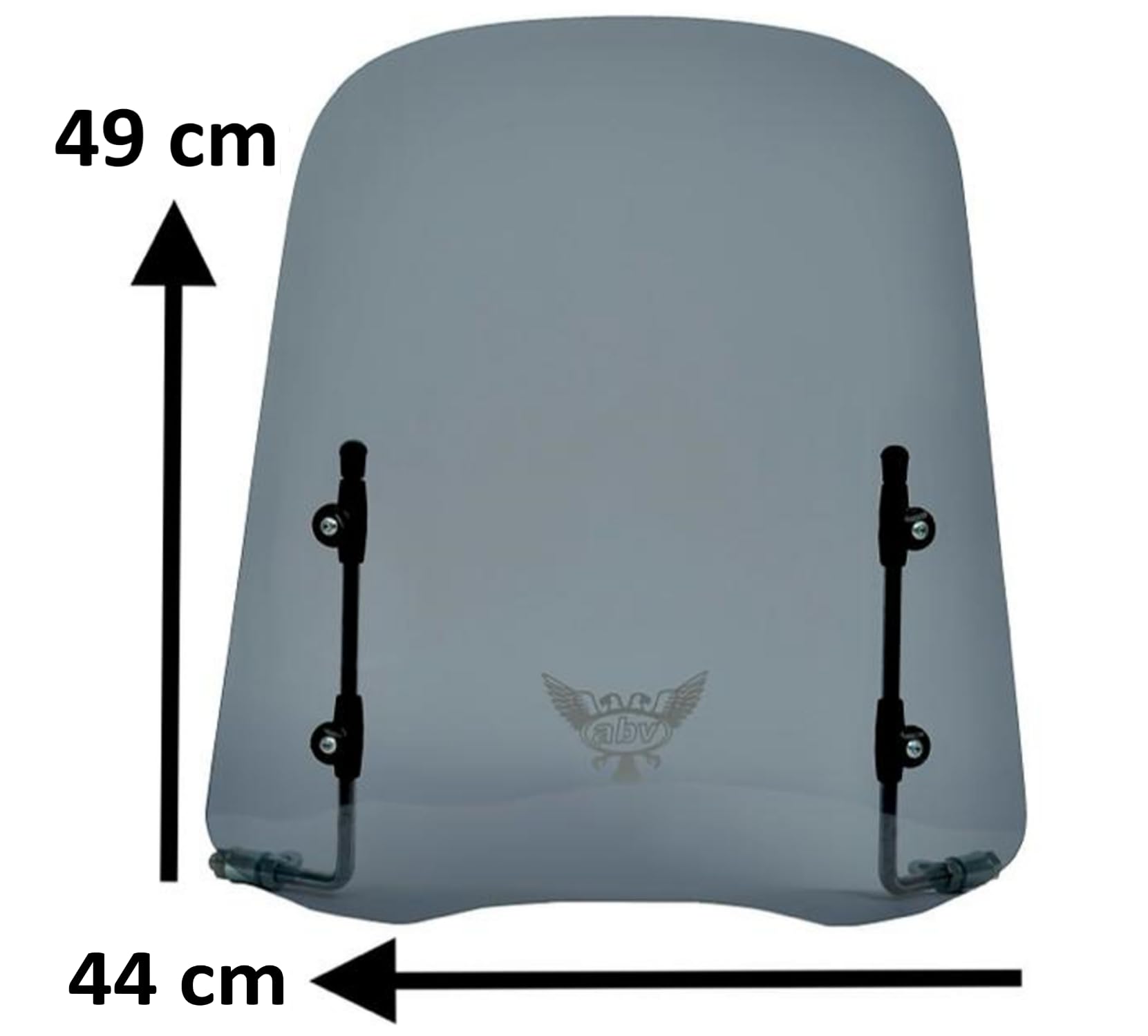 UZMAN -Universal Windschild Getönt Windschutz Windabweiser Windschutzscheibe Windschutzglas Moped/Mofa/Scooter/Quad/Roller Anbauteile Zubehör (Mittel)