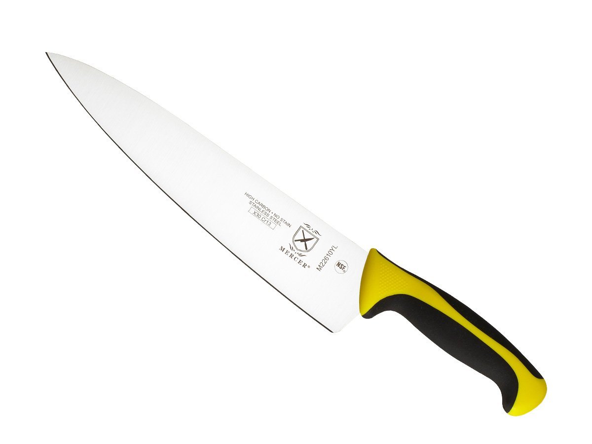 Mercer Culinary Millennia 10-Inch Chef's Knife-Yellow, Stainless Steel