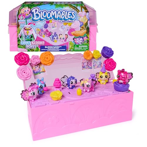 Hatchimals Bloomables, Bloom Bash Collectibles Pack with 6 Surprise Blind Box Characters, Over 15 Accessories, Terrarium & Dance Floor, Kids Toys for...
