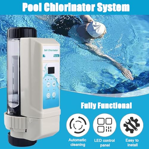 Système générateur de chlore salé pour piscines creusées – 20 g/h – Dispositif de chloration d'eau salée pour piscine (jusqu'à 85 m³) – Traitement électrolytique efficace de l'eau