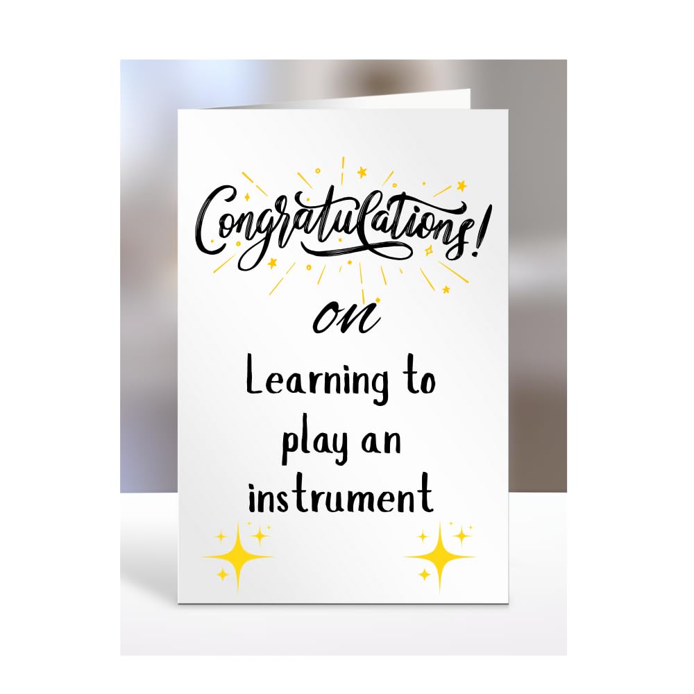 Congratulations on Learning to play an instrument Card, Gifts for Men or Women, Presents for Christmas, Greetings Card, Him, Her, Female, Male, A5-113_277 — image 1