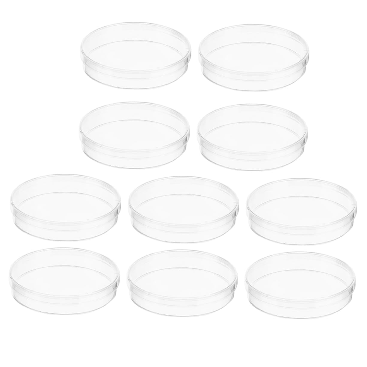 Mobestech 50pezzi Piastre Di Coltura Plastica Con Coperchio Piastre Petri Trasparenti Per Esperimenti Scientifici e Coltura Cellulare Per Laboratori e Insegnamento