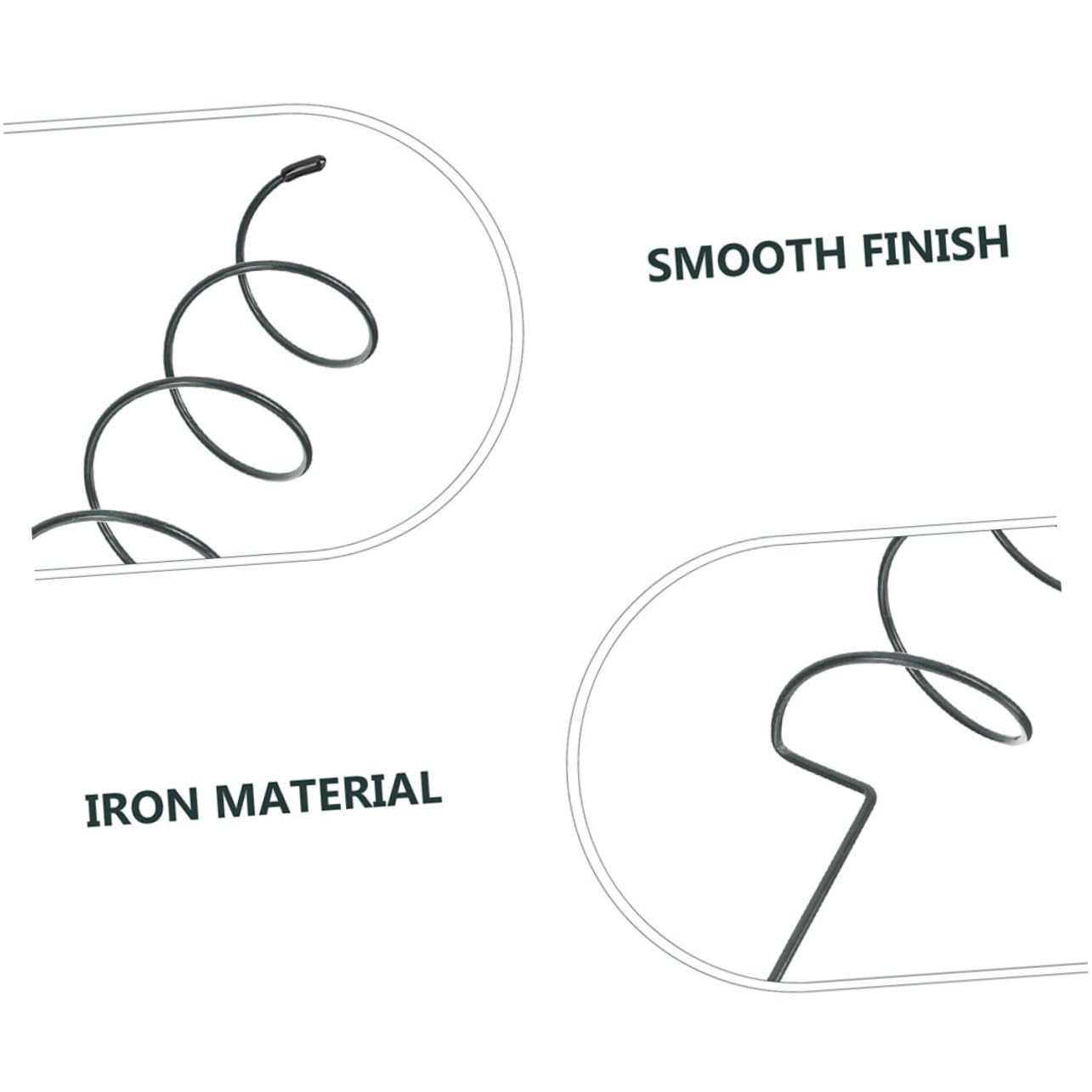 8pcs Anneaux de Support de Tige en Fer Spirale Résistants à l'usure pour Plantes et Orchidées, Faciles à Insérer en Intérieur et Jardin