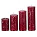 Produktbild Kerzenwelt Adventstumpenkerzen Rustik Bordeaux 60 x 80/100/120/140
