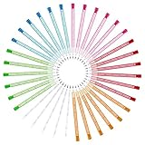 30 Pieces HB Translucent Pencils Multi-Point Stackable Push Pencils Not-Sharpening Stackable Pencil...