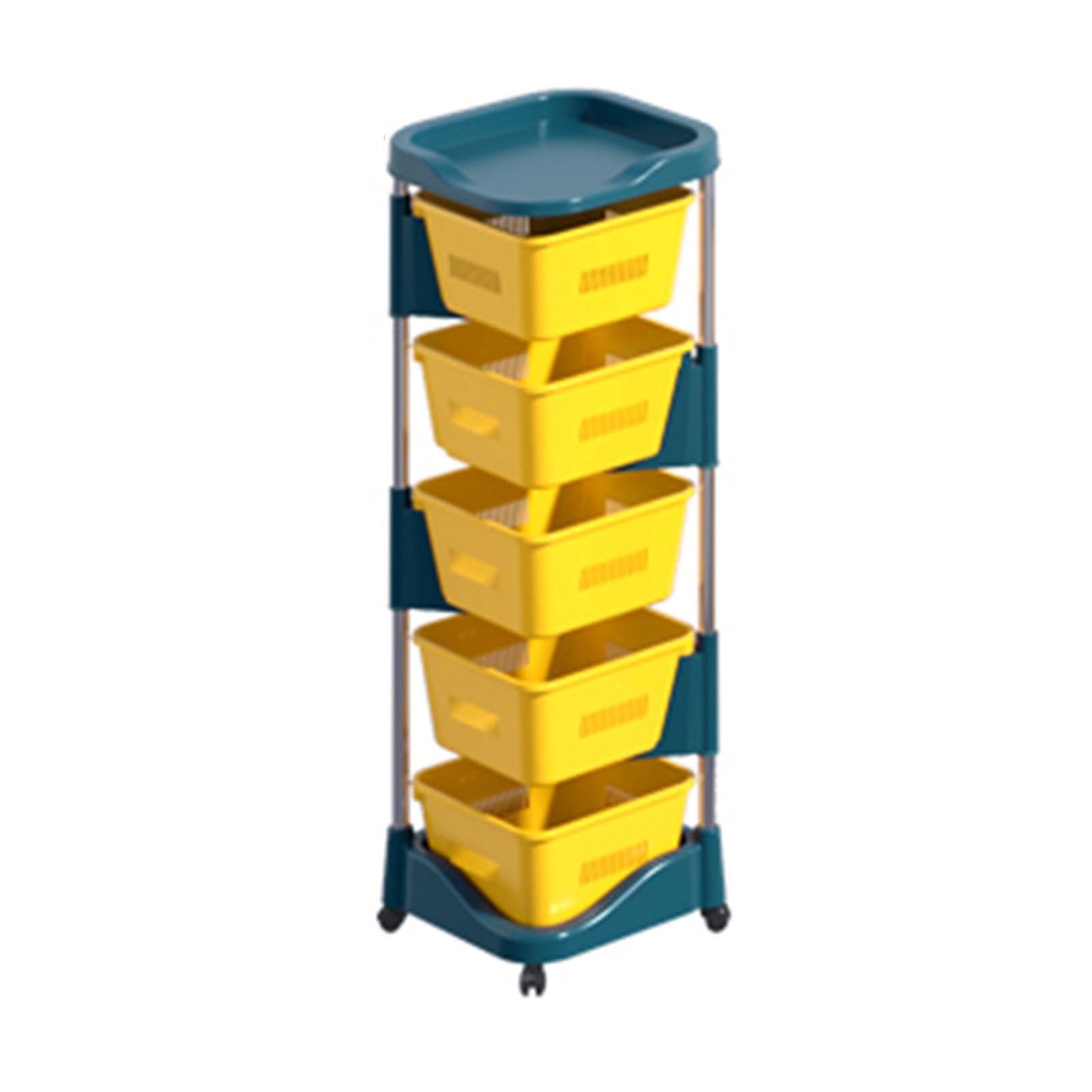 Cesta giratoria de 5 niveles para organizar tus frutas y verduras en la cocina