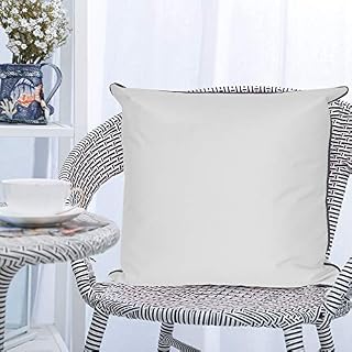 LILENO HOME Poduszka 45 x 45 cm [zestaw 1 szt.]  wodoodporna poszewka na poduszkę Offwhite (bez poduszki)  poszewka na poduszkę ogrodową lub dekoracyjną  poszewka na poduszkę, do użytku wewnątrz i na zewnątrz