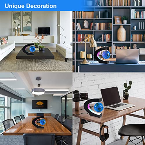 Image of Flagest Magnetic Levitation Floating Globe, Levitating C Shape Globe with LED Lights for Education Home Office Desk Bookshelf Decor, Holiday Anniversary Christmas Creative Gift (3.3 Inches)