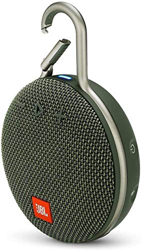 Image of JBL Clip 3, Wireless Portable Bluetooth Speaker with Mic, JBL Signature Sound, Integrated Carabiner, Vibrant Color Options with IPX7 Waterproof & AUX (Green)
