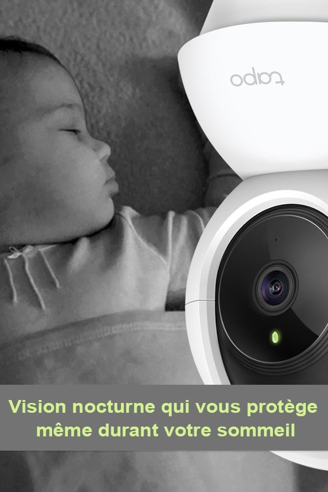 Tapo C200 2 Pack Caméra Surveillance WiFi intérieure 1080P, détection de Personne, Audio bidirectionnel, Compatible avec Alexa et Google Assistant, pour Bébé ou Animaux