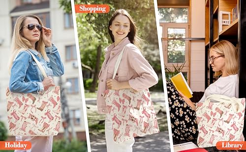 Bolso Tote Rosa con Lazo para Mujer miniatura 2
