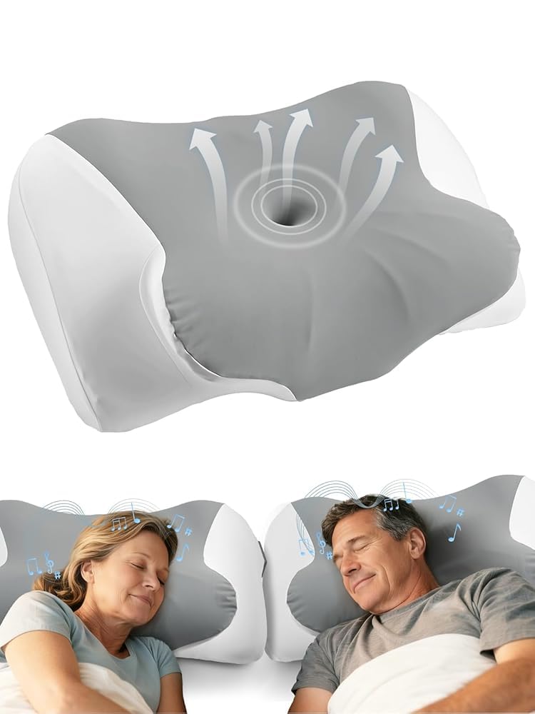 eSynic Memory Foam Kissen Antischnarchkissen App-gesteuert Abnehmbarer waschbarer Bezug Weiß