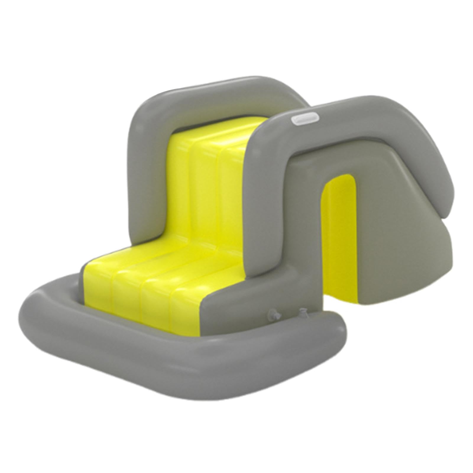 Tobogán Acuático Inflable para Piscina, Escalones Ensanchados, Centro de Juegos Inflable para Exteriores, Ideal para Parques, Jardines Y Fiestas de Ve, Amarillo