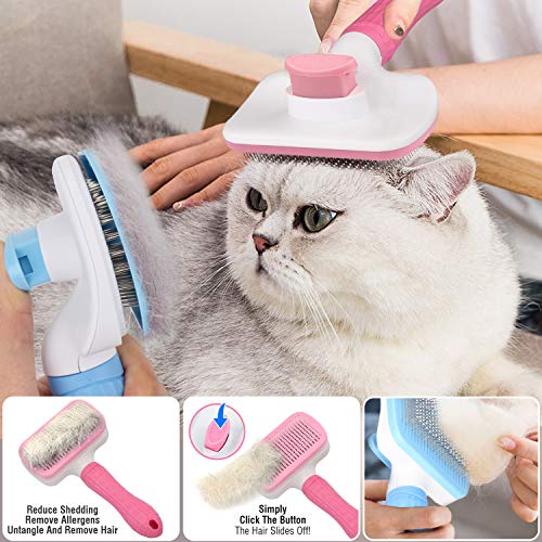 TIMINGILA Self Cleaning Slicker Brush for Dogs and Cats,Pet Grooming Tool,Removes Undercoat,Shedding Mats and Tangled… - Image 6