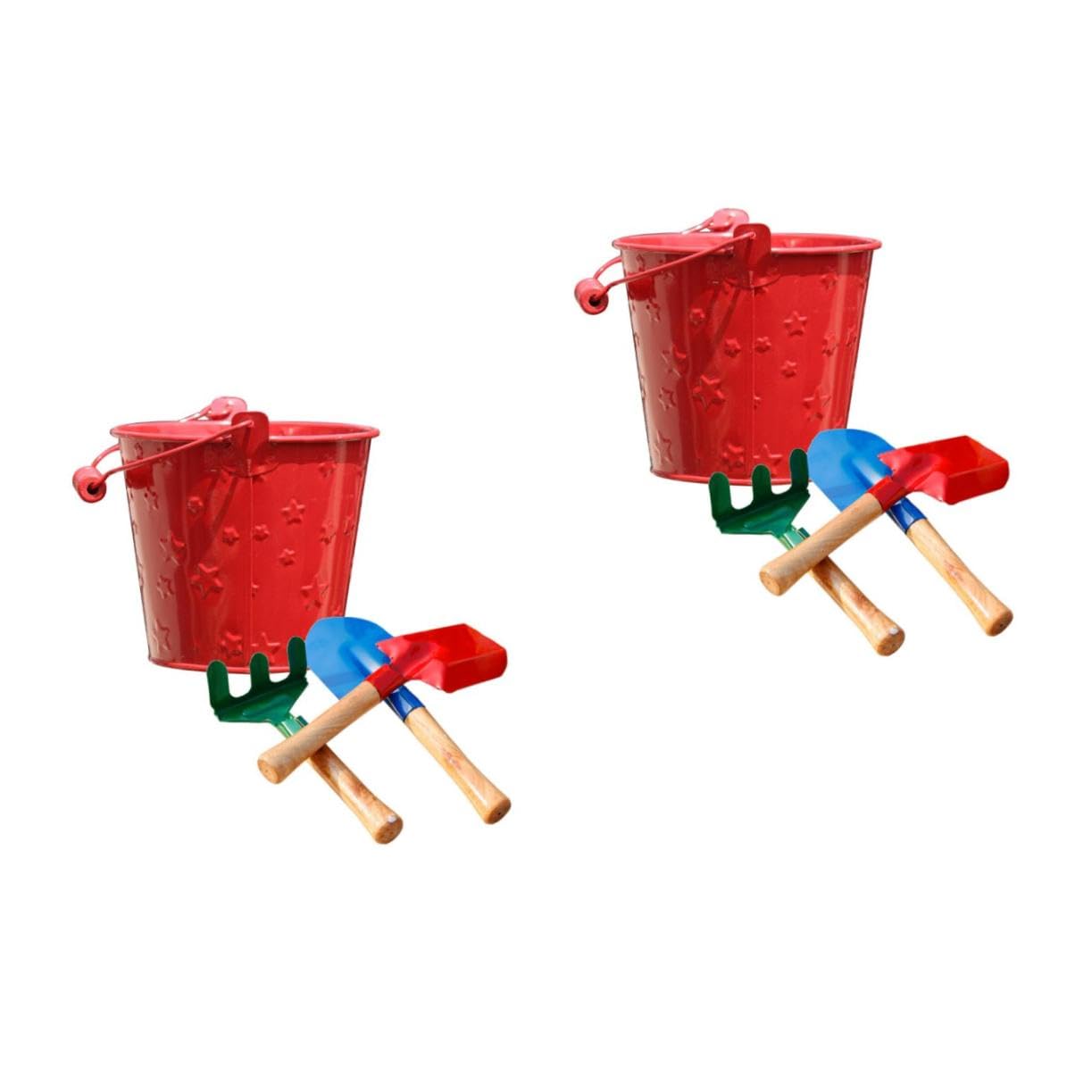BESPORTBLE 2 Juegos De 3 Piezas Pala De Jardín Útil Mini Herramienta De Jardín Juguete Exterior Mini Rastrillo De Jardín Miniequipo Herramienta De Jardín De Juguete