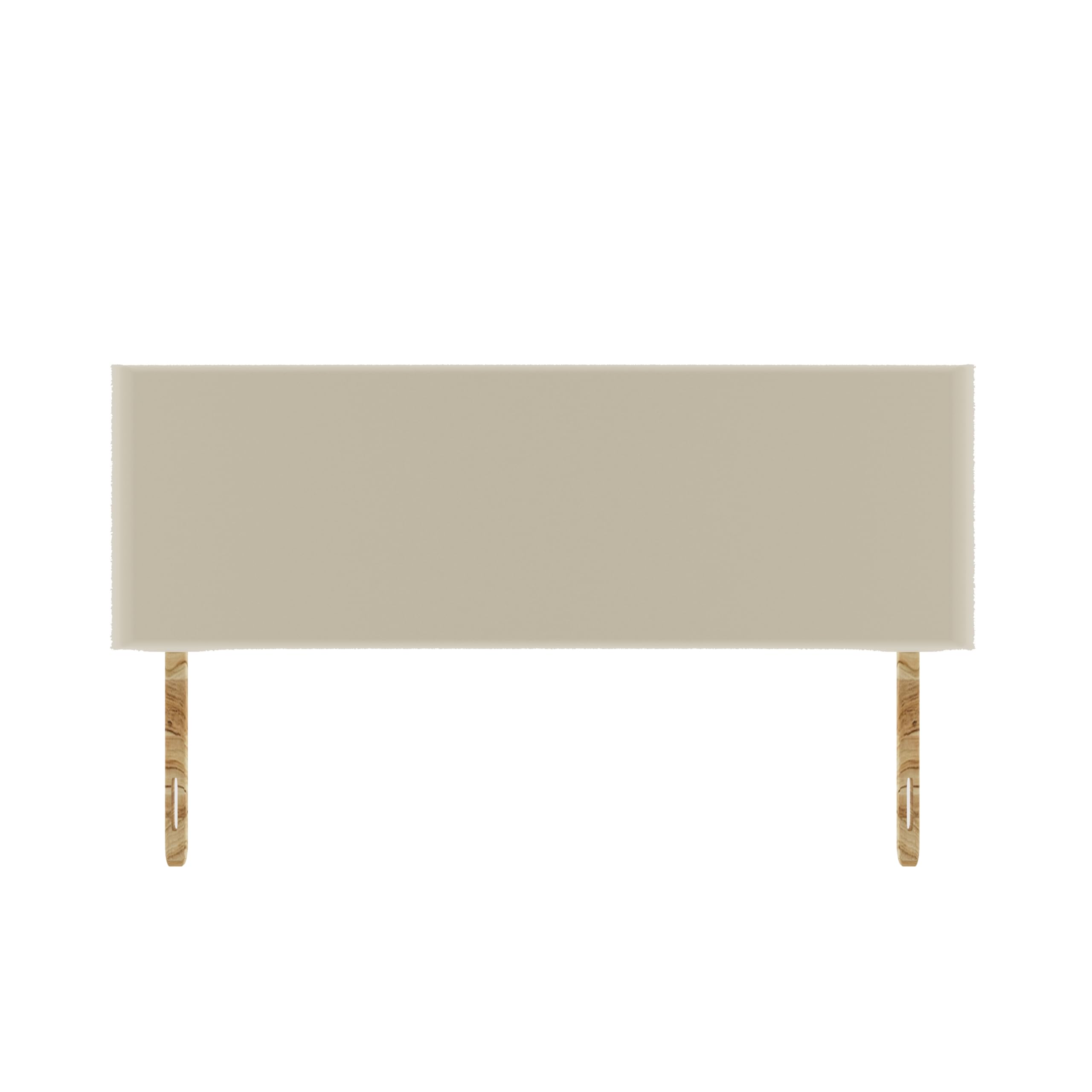 SANA SLEEP Plain Naples Suede HeadBoard - Luxury 20" Upholstered Design for Divan Beds - Multiple Fabric Options for Bedroom and Hotel Furniture - 5FT King Size - Cream
