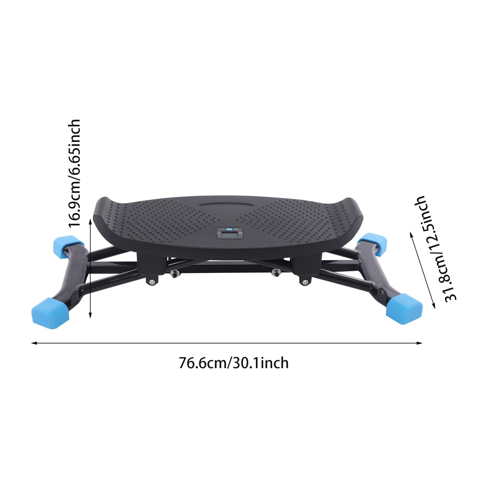 Indoor-Ski-Maschine, Balance Trainer mit Widerstandsbändern, Indoor Skimaschine für Ganzkörpertraining, 120kg Belastung, LCD Display, Leise & Platzsparend, für Zuhause