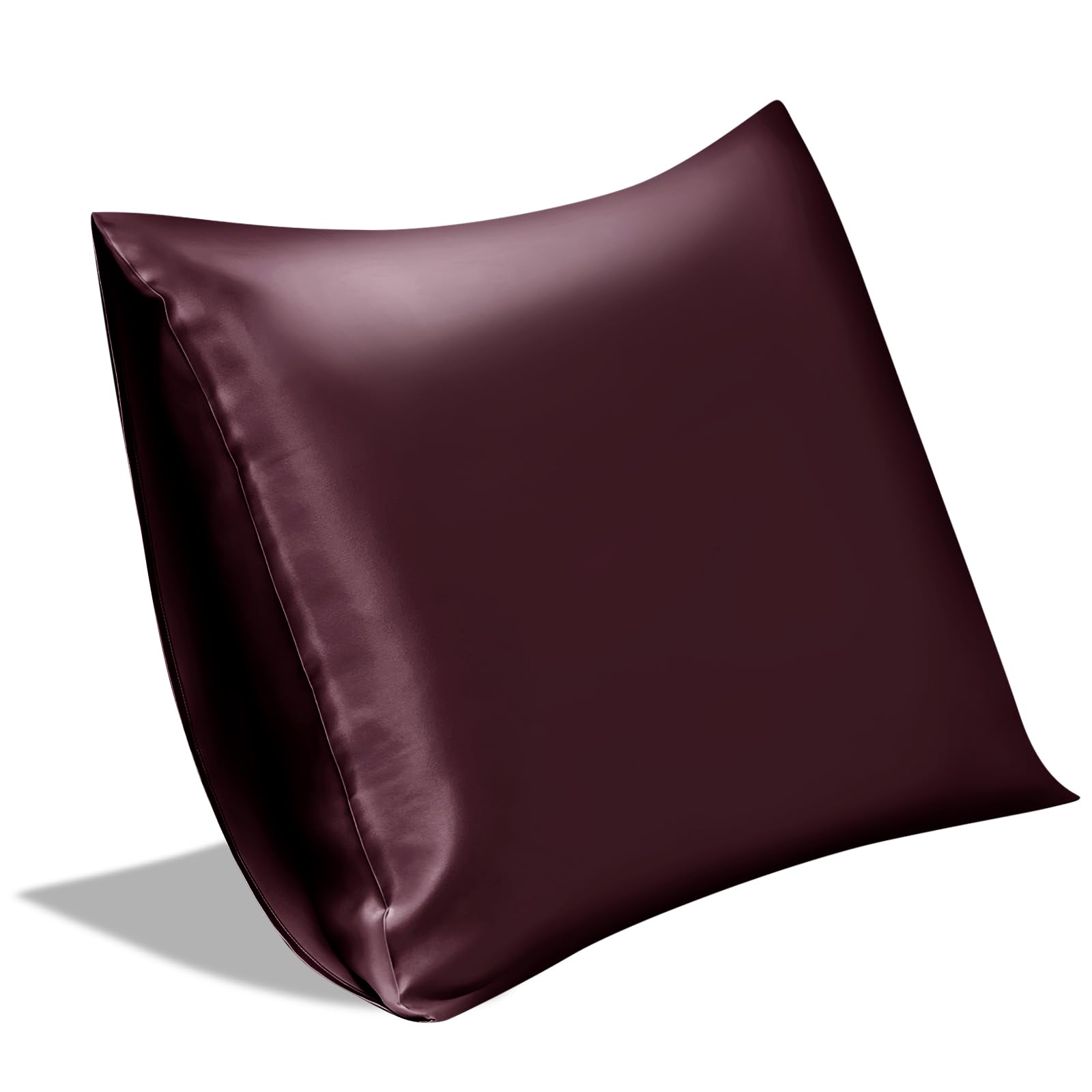 SILKTALE 100% Mulberry Silk Envelope Pillowcase for Hair and Skin with Flap Closure, 19 Momme Grade 6A, 1pc, Burgundy, Queen Size 50x75 cm — image 1