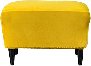 Copri Pouf Elasticizzato 2 Pezzi | Fodera Morbida In Spandex | Lavabile | Per Ottomano Soggiorno - Viola Chiaro - Foto 5