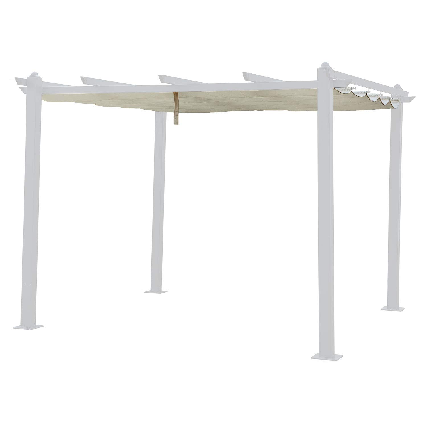 Toile de Remplacement Pergola Autoportante Cassis, Polyester 180 g/m² Beige, Déperlante, Compatible 3×3 m