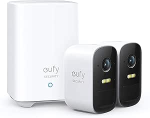 eufy Security eufyCam 2C Base + 2 Cameras, 180J Battery Life, HD 1080P, Waterproof IP67, Night Vision, No Monthly Charges (Local Storage) asin的图片