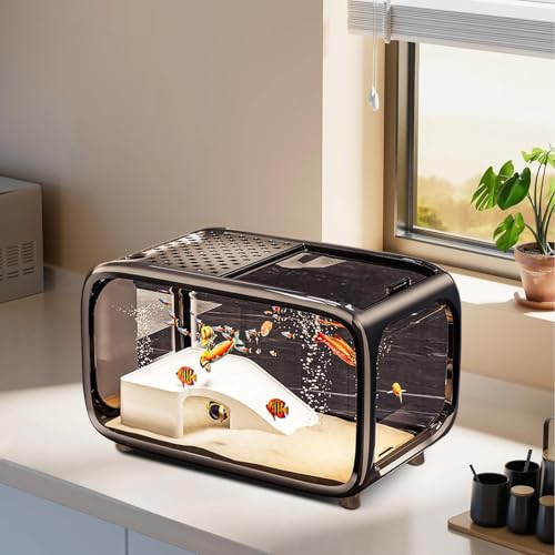 Miniatura 8 de Betta Fish Tank Aquarium - Kit Acuario De Sin Borde Filtro Delicado E Iluminación Led Incluida, Tamaño Compacto Ideal Para Peces , Compatibilidad De Plantas Vivas, Diseño Fácil