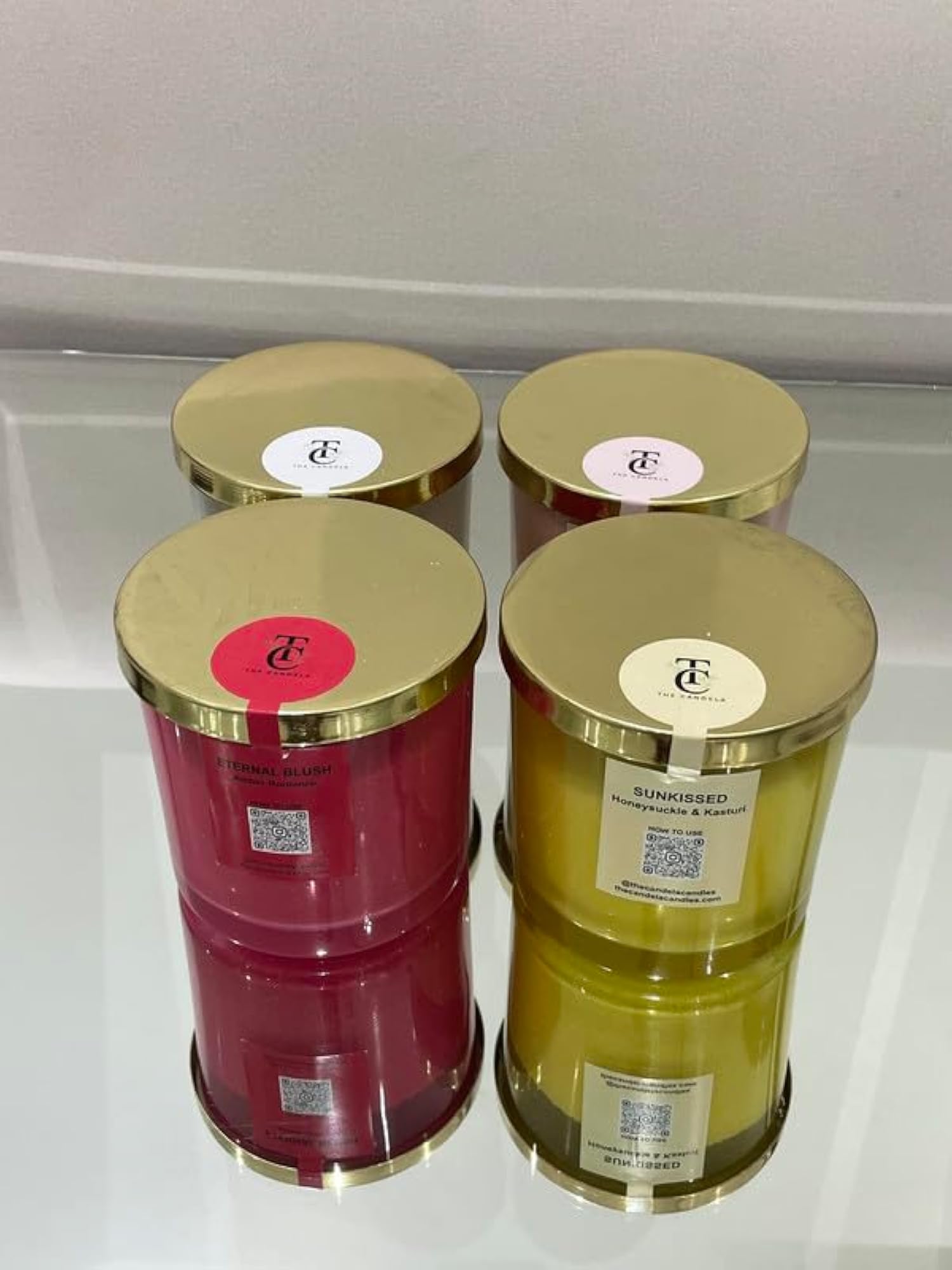 Customizable Cylinder Jar Set of 2 with Candle Snuffer