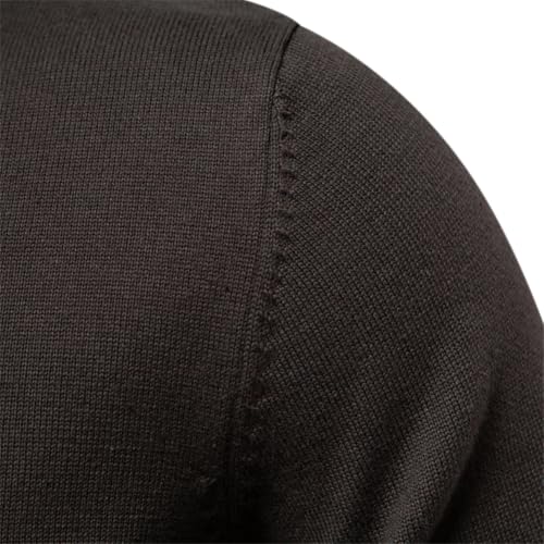 Men Cotton Knit Cardigan Sweater V-Neck Knitted No Buttons Sweaters Solid Slim Knit Cardigan3
