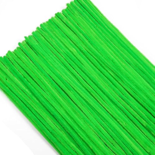 Image of TRAIS-100 PCS Pipe Cleaners, Chenille Stems for Crafts, Fuzzy Craft Pipe Cleaners, Soft Flexible Bendable Sticks for DIY Art Supplies, Kids Crafts, School Projects (1, Light Green)